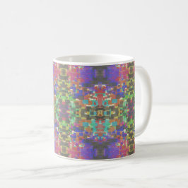 Caneca De Café Pixelado Padronizado Além Das Cores Do Arco-Íris
