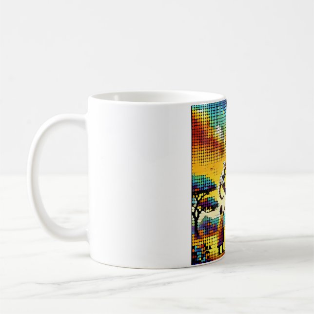 Caneca De Café pixelated image of a dragon trainer (Esquerda)