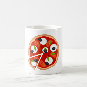 Caneca De Café Pizza de Mozzarella com Tomate e Manjericão