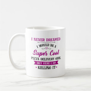 Caneca De Café Pizza Delivery Girl Matando