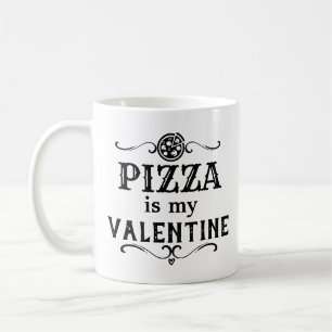 Caneca De Café Pizza Divertida é meu Dia dos Namorados