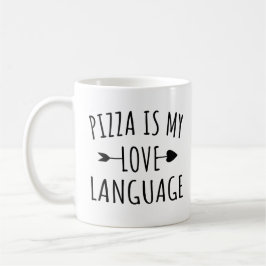 Caneca De Café Pizza é a minha língua de amor - Pizza Lovers