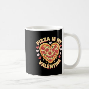 Caneca De Café Pizza É Meu Coração de Valentim Comida Engraçada A