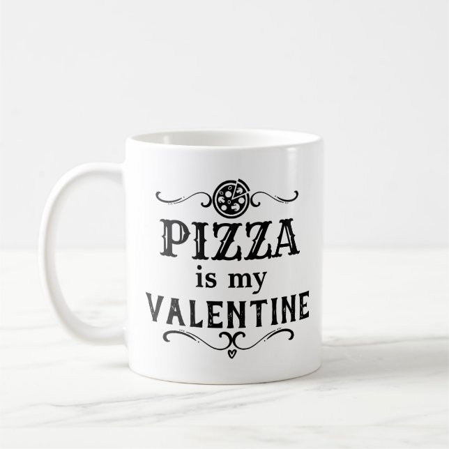 Caneca De Café Pizza Engraçada é meu Namorados (Esquerda)