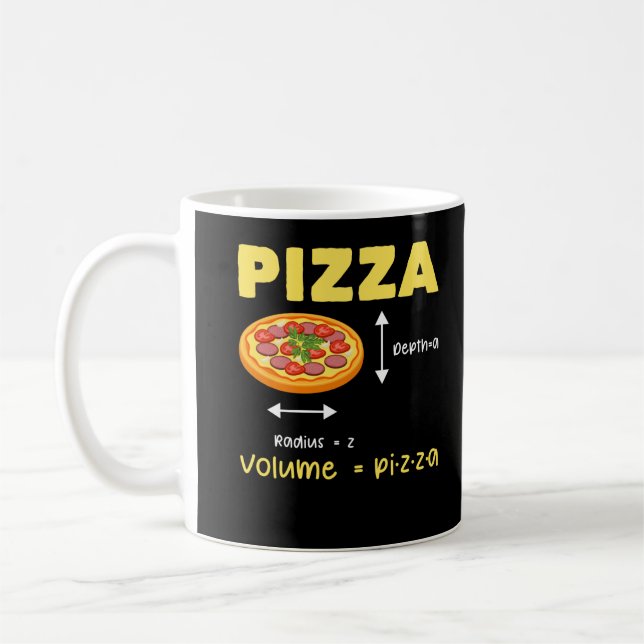 Caneca De Café Pizza Engraçada Volume Cálculo Volume Comida (Esquerda)