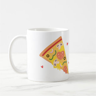 Caneca De Café Pizza Fofa do Meu Coração Humor Amor Pun