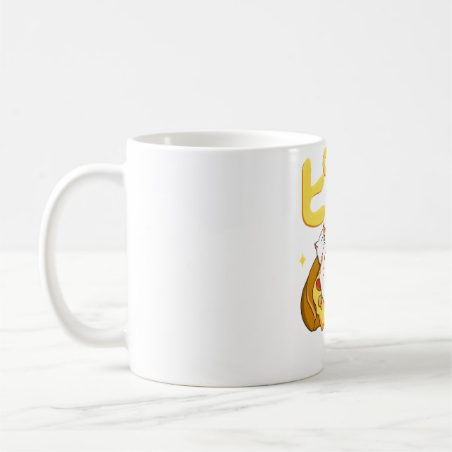 Caneca De Café Pizza Me Faz Feliz (Esquerda)