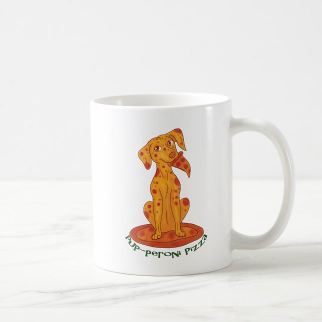 Caneca De Café Pizza Puppy (Direita)