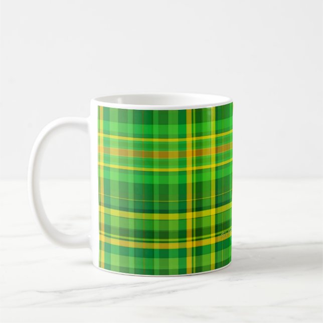 Caneca De Café Pla verde-amarela do Dia de São Patrick do Slipper (Esquerda)