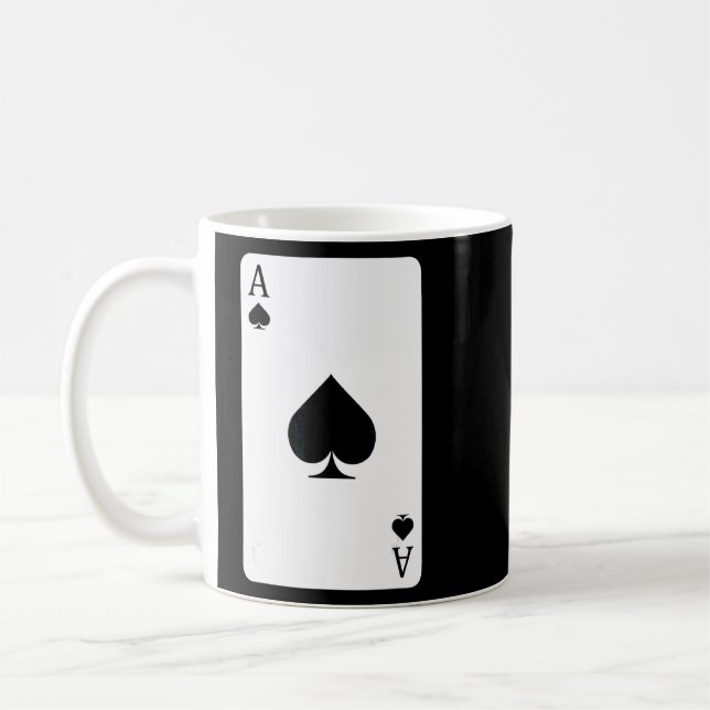 Caneca De Café Placa Ace Do Ace Do Spades Play (Esquerda)