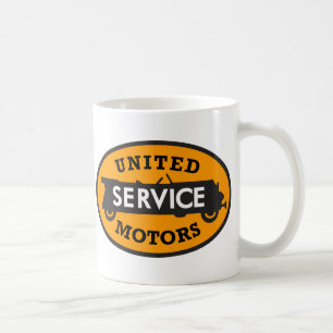 Caneca De Café Placa antiga da United Service Motors