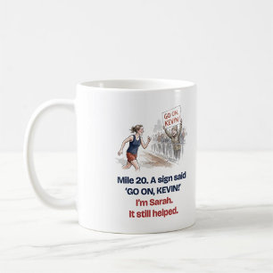 Caneca De Café Placa da Milha 20 Continue Kevin Eu Sou Sarah Corr
