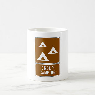 Caneca De Café Placa de Acampamento em Grupo