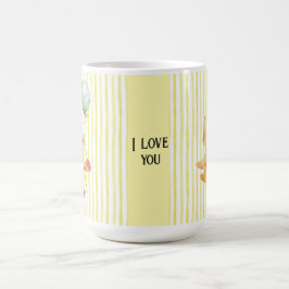 Caneca De Café placa de aniversário personalizada de striping ama