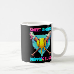 Caneca De Café Placa de Casa de Softbol Drip Para Meninas Meninos