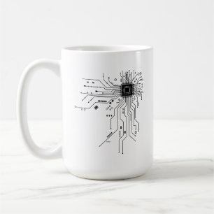 Caneca De Café Placa de Circuito Engraçada Computador Eletrônica