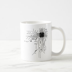 Caneca De Café Placa de Circuito Engraçada Computador Eletrônica