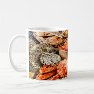 Caneca De Café Placa de cozinha do marisco como gourmet do oceano