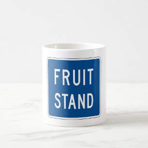 Caneca De Café Placa de Estrada de Banca de Frutas