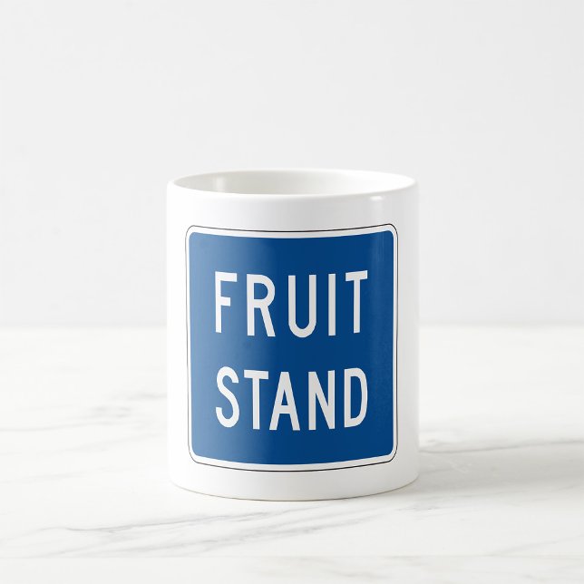 Caneca De Café Placa de Estrada de Banca de Frutas (Criador carregado)