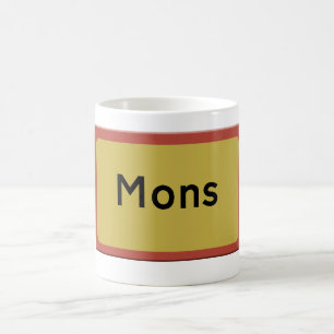Caneca De Café Placa de estrada Mons
