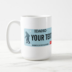 Caneca De Café Placa de Licença Idaho Sasquatch