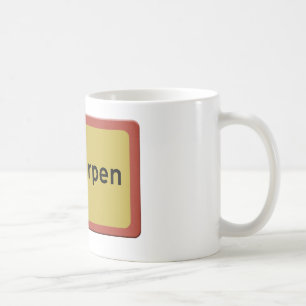 Caneca De Café placa de nome da cidade de Antuérpia