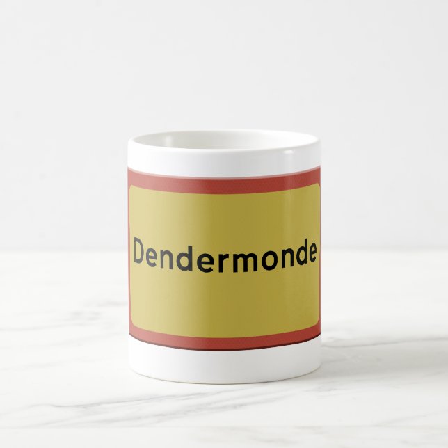 Caneca De Café placa de nome da cidade de Dendermonde (Centro)