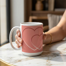 Caneca De Café Placa de Porta Personalizada Coração Gradiente Pôr