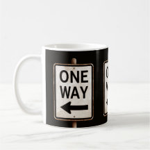 Placa de rua ONE WAY vintage enferrujada