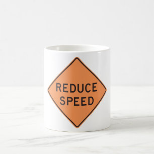 Caneca De Café Placa de Sinalização de Estrada Diamante Laranja R