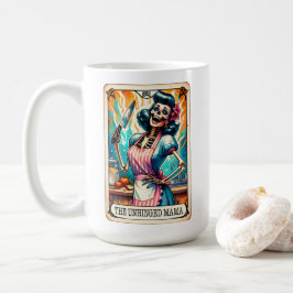 Caneca De Café Placa de Tarot da Mama Unhinged