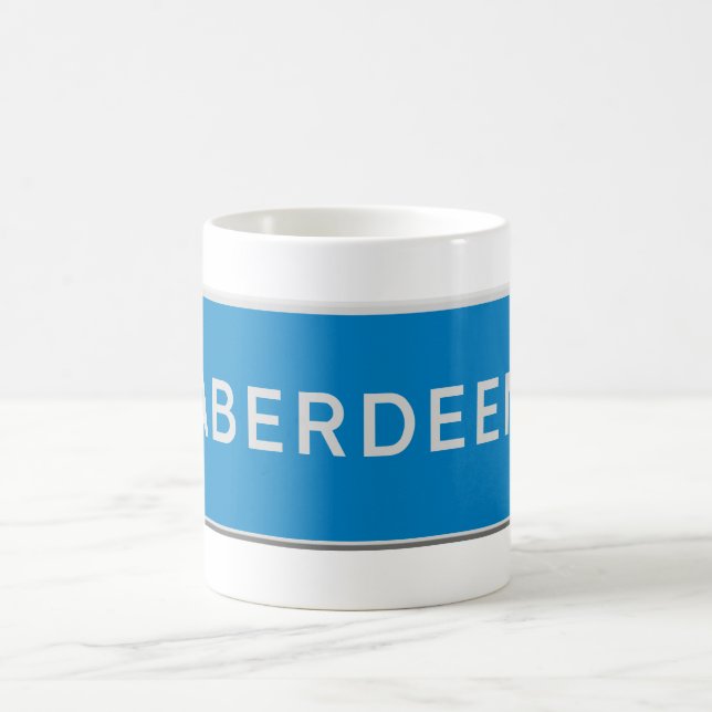 Caneca De Café Placa de trânsito Aberdeen (Centro)