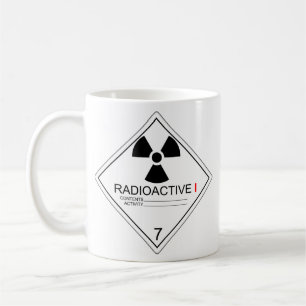 Caneca De Café Placa de transporte radioativa Cat 1 Mug