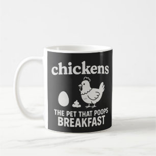 Caneca De Café Placa Divertida de Fazenda de Frango - O Animal de
