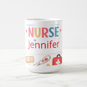 Caneca De Café Placa Personalizada para Enfermeira da Escola Arco