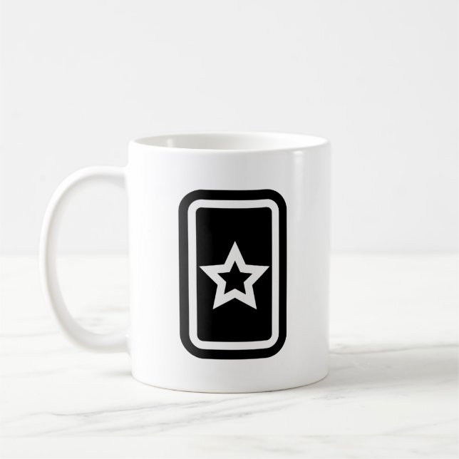 Caneca De Café Placa Zener | Estrela oca 5 Pontilhada (Esquerda)