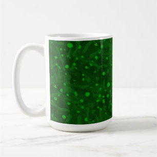 Caneca De Café Placas de tinta verde-clara.