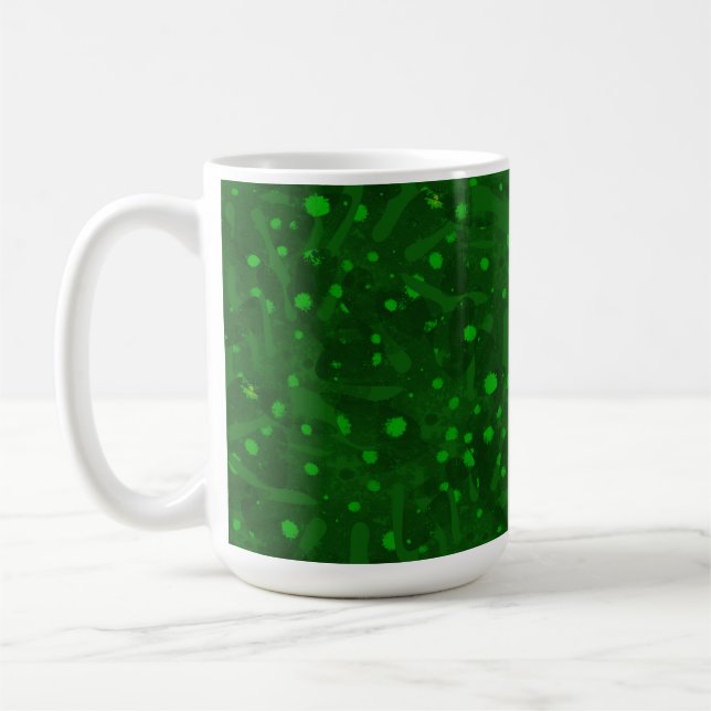 Caneca De Café Placas de tinta verde-clara. (Esquerda)