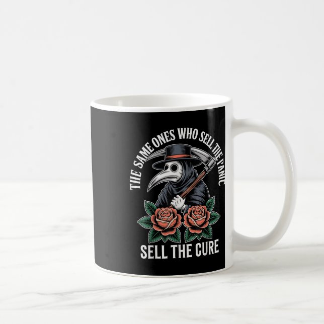 Caneca De Café Plague Doctor The Same One Who Sells The Panic Sel (Direita)