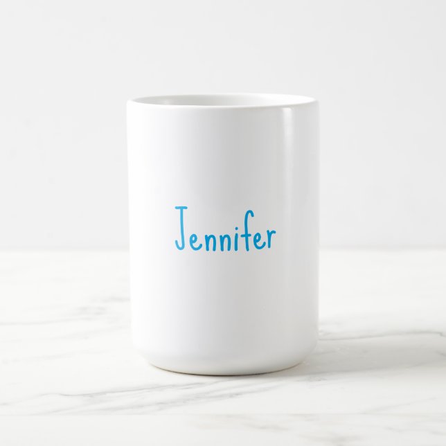 Caneca De Café Plain Minimalist Professional Casual Handwriting (Centro)