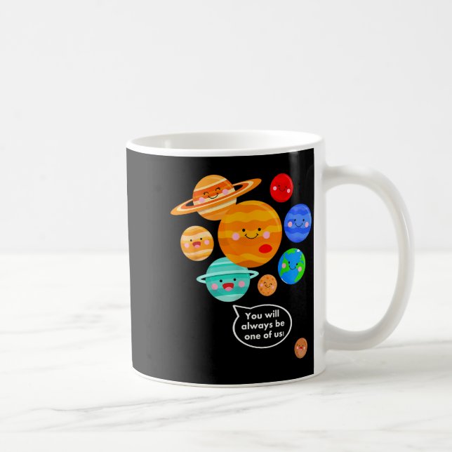 Caneca De Café Plane Funny Cartoon Planets Never Forget  (Direita)
