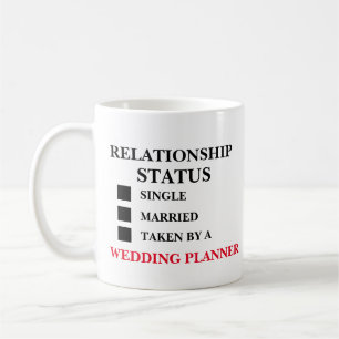 Caneca De Café Planejador de Casamento de Status de Relacionament