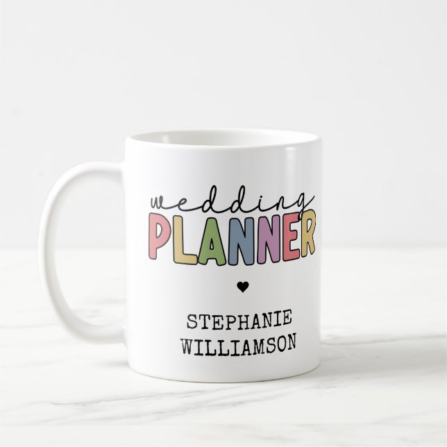 Caneca De Café Planejador de Eventos do Planejador de Casamento P (Esquerda)