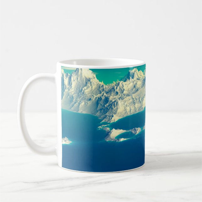 Caneca De Café Planeta alienígena - Trabalho de arte 3D ed Comput (Esquerda)