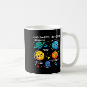 Caneca De Café Planeta autismo universo neurodiverso conscientiza
