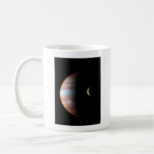 Caneca De Café Planeta Gigante Gasoso Júpiter e Lua Galileana Io