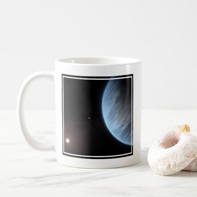 Caneca De Café Planeta K2-18b, Estrela De Host E Planeta De Acomp (Com Donut)