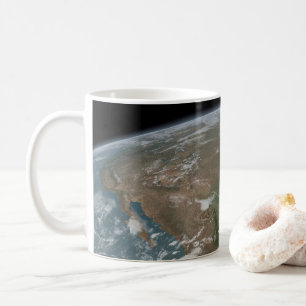 Caneca De Café Planeta Panorâmico Terra E Os Eua. 2