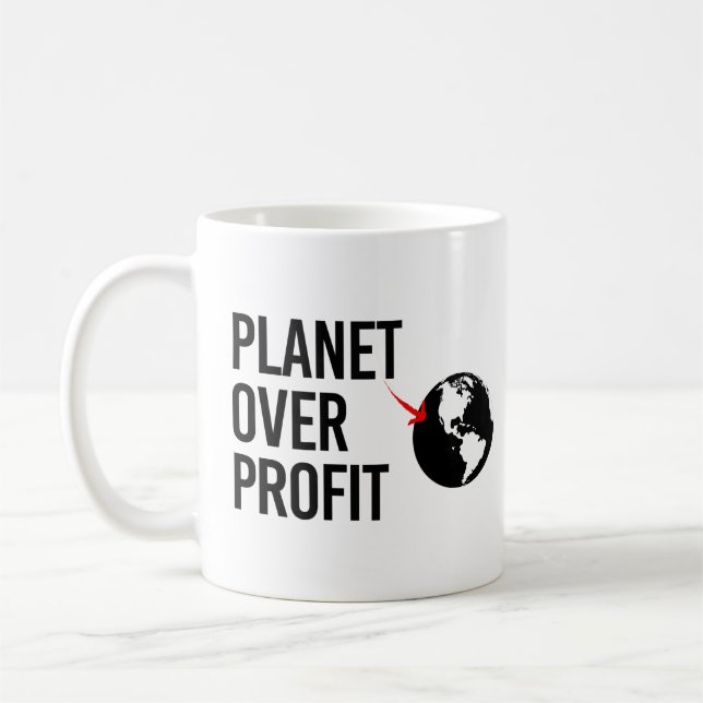 Caneca De Café Planeta Sobre Lucro (Esquerda)